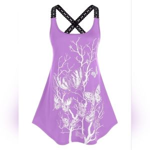 Butterfly branch tank top